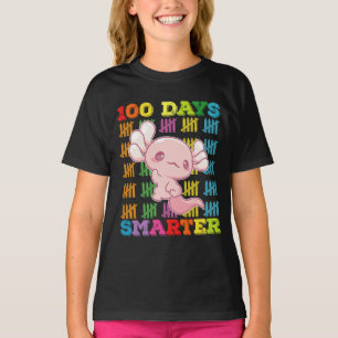 Camiseta Ajolote 100 Días Más Inteligente 100º Día de Escue