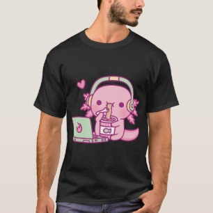 Camiseta Ajolote Adorable Ama Fideos Instantáneos Y Anime