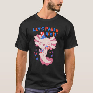 Camiseta Ajolote americano fiesta 4 de julio Alotl bandera 