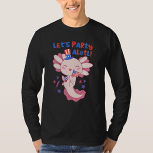 Camiseta Ajolote americano fiesta 4 de julio Alotl bandera 