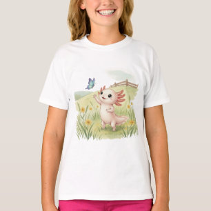 Camiseta Ajolote Bebé Atrapando una Mariposa