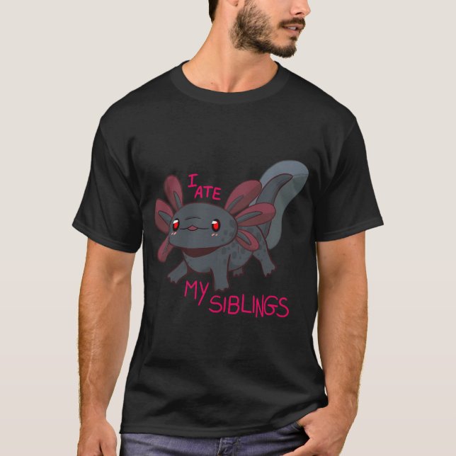 Camiseta ajolote bebé negro (Anverso)