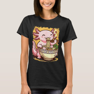 Camiseta Ajolote comiendo fideos Ramen 