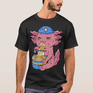 Camiseta Ajolote comiendo ramen Hanukkah Estrella de David