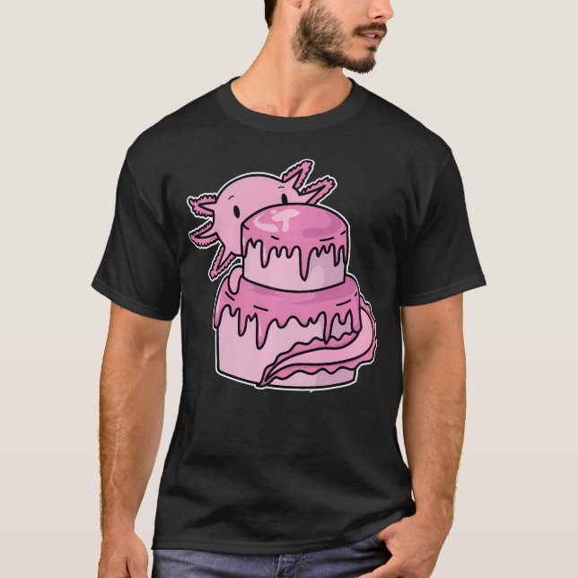 Camiseta Ajolote Con Tarta De Cumpleaños (Anverso)