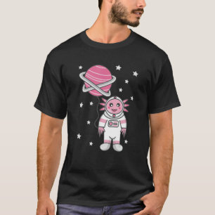 Camiseta Ajolote Con Traje Espacial Lindo Con Globo Del Pla
