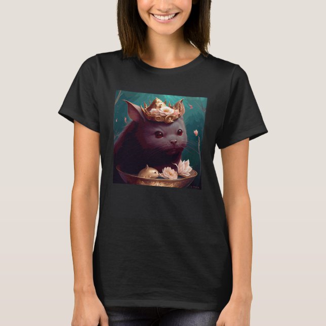 Camiseta Ajolote de Chocolate Gato Negro (Anverso)
