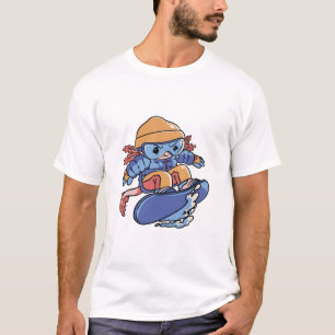 Camiseta Ajolote de esquí adorable – Dibujo animado de depo