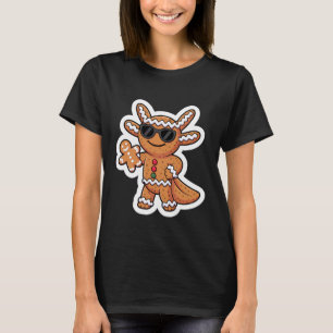 Camiseta Ajolote de jengibre genial con galleta de Navidad
