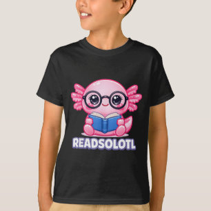 Camiseta Ajolote divertido bibliófilo ratón de biblioteca l
