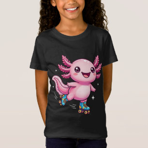 Camiseta Ajolote Divertido y Lindo en Patines Kawaii Patina
