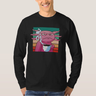 Camiseta Ajolote enojado taza de café ojo malvado molesto