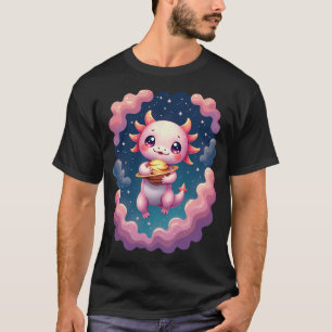 Camiseta Ajolote Espacial Cósmico Explorador Alien Cute Kaw