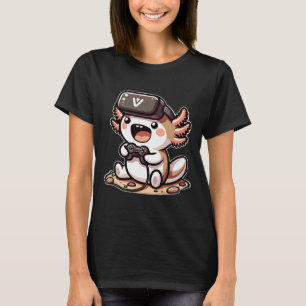 Camiseta Ajolote Gamer Divertido Con Gafas Vr 