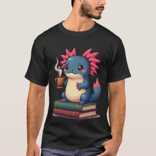Camiseta Ajolote Gruñón Amante del Café Kawaii Arte Gif de
