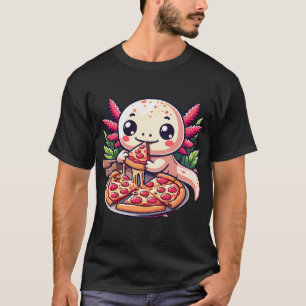 Camiseta Ajolote Kawaii Ama Comer Pizza