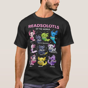 Camiseta Ajolote Kawaii Lee Ajolotes Del Mundo Ajolote An