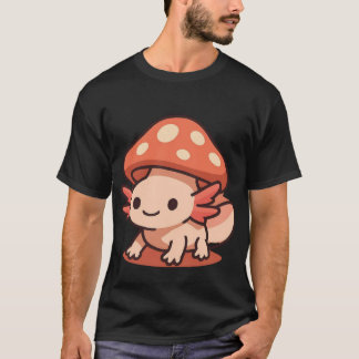 Camiseta Ajolote lindo con sombrero de hongo