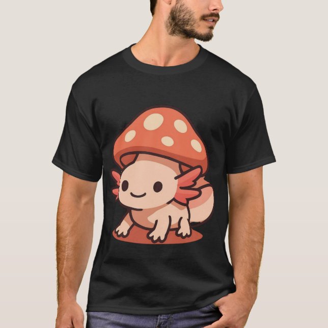 Camiseta Ajolote lindo con sombrero de hongo (Anverso)