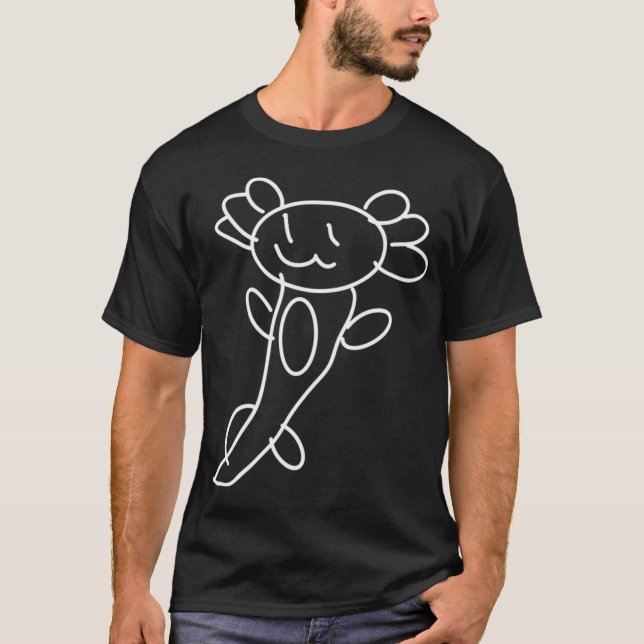 Camiseta Ajolote parado feliz - blanco (Anverso)