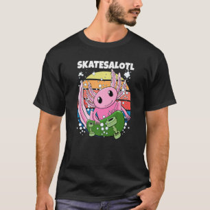 Camiseta Ajolote Retro Patinador Skatesalotl Patinador Axo