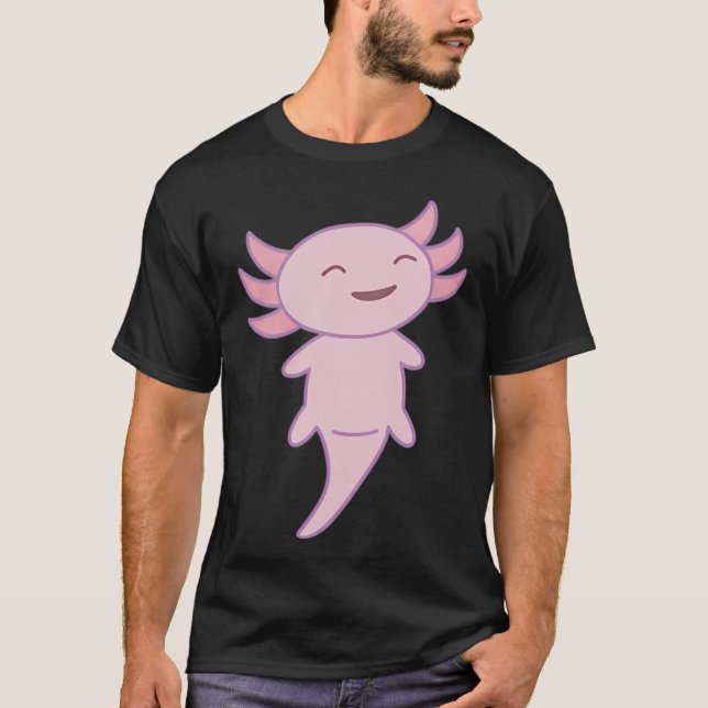 Camiseta ajolote rosa lindo (Anverso)