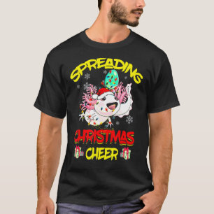 Camiseta Ajolote Salamandra Difundiendo Alegría Navideña Sa
