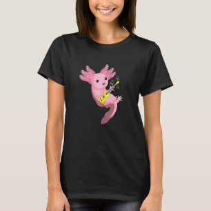 Camiseta Ajolote Salamandra Dulce Tocando Guitarra