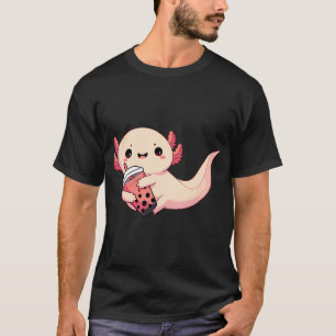 Camiseta Ajolote sosteniendo té de burbujas