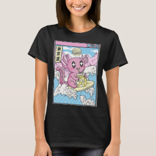 Camiseta Ajolote Surfista Bebiendo Leche de Nana Kawaii Ani