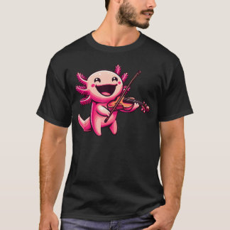 Camiseta Ajolote Tocando el Violín Músico Ajolote