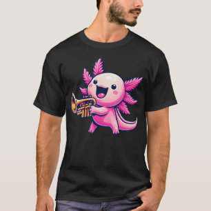 Camiseta Ajolote Tocando la Trompeta Ajolote Músico Música