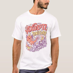 Camiseta Ajolote Unicornio Salpicadura Caprichosa Bac Blanc
