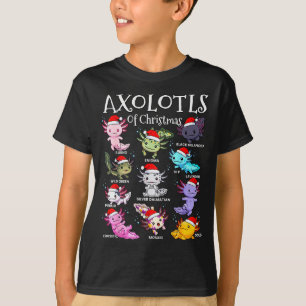 Camiseta Ajolotes Gorro de Santa Pijama de Navidad Animal C