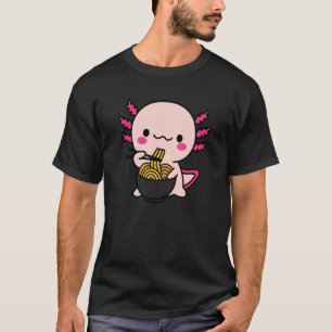 Camiseta Ajolotes lindos comen fideos