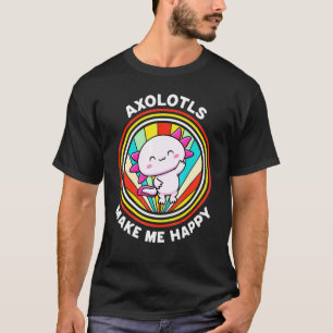 Camiseta Ajolotes Me Hacen Feliz Atardecer Mexicano Lindo C