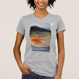 Camiseta ajustada Diseño de montaña oscura