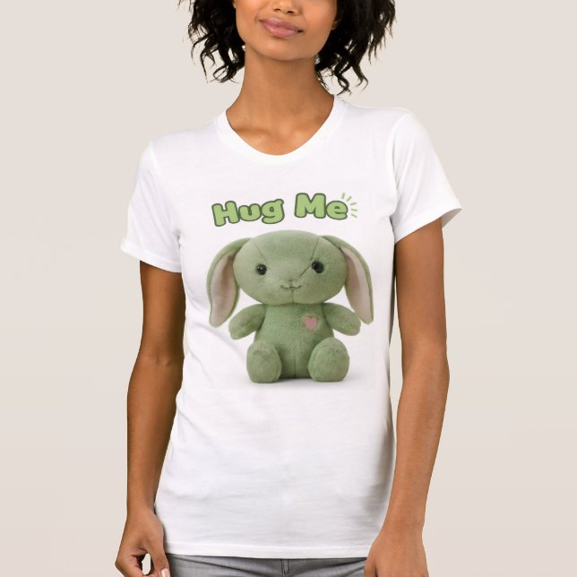 Camiseta ajustada Hug Me Bunny (Anverso)