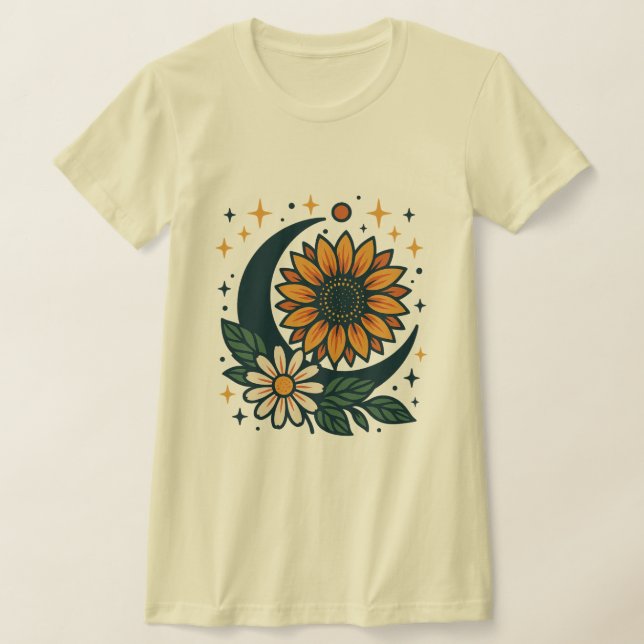 Camiseta ajustada para mujer Celestial Flower (Distribución)