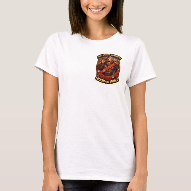 Camiseta ajustada para mujer con estampado de Sasq (Anverso)