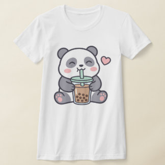 Camiseta ajustada para mujer de té de burbujas de 