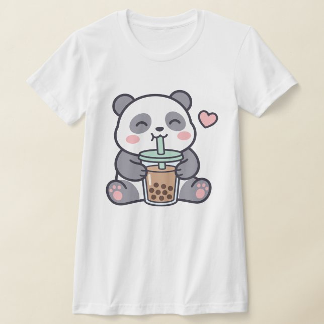 Camiseta ajustada para mujer de té de burbujas de  (Distribución)