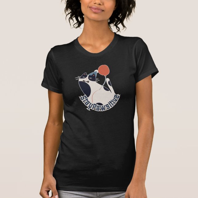 Camiseta ajustada para mujer 'Mantén la pata posit (Anverso)