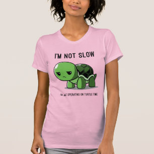 Camiseta ajustada para mujeres divertida de Tortug