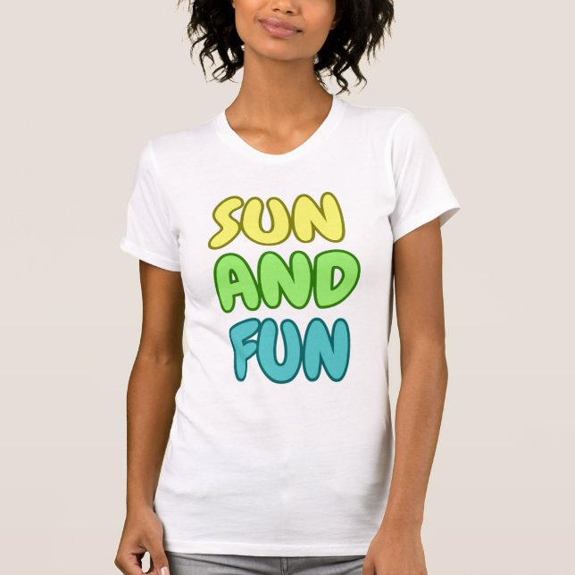 Camiseta ajustada Sun And Fun (Anverso)