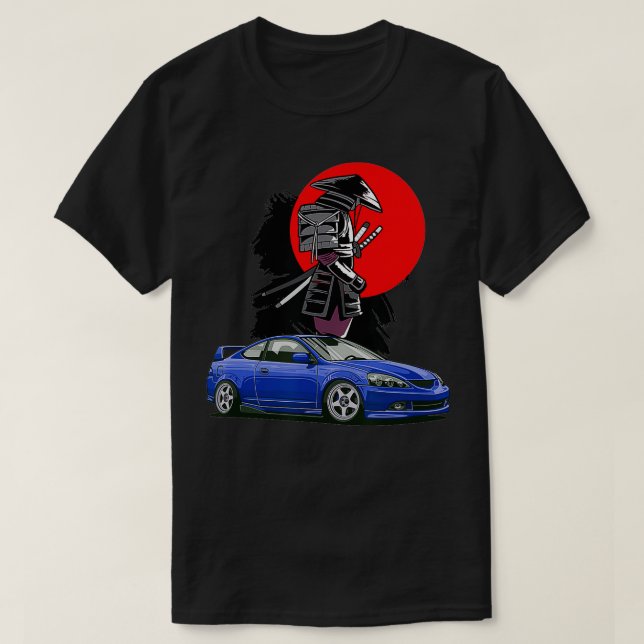 Camiseta Ajuste automático JDM RSX Japón Samurai Deriva sol (Diseño del anverso)
