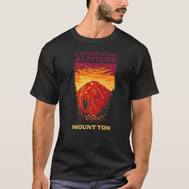 Camiseta Ajuste su altitud Monte Tom Senderismo California  (Anverso)