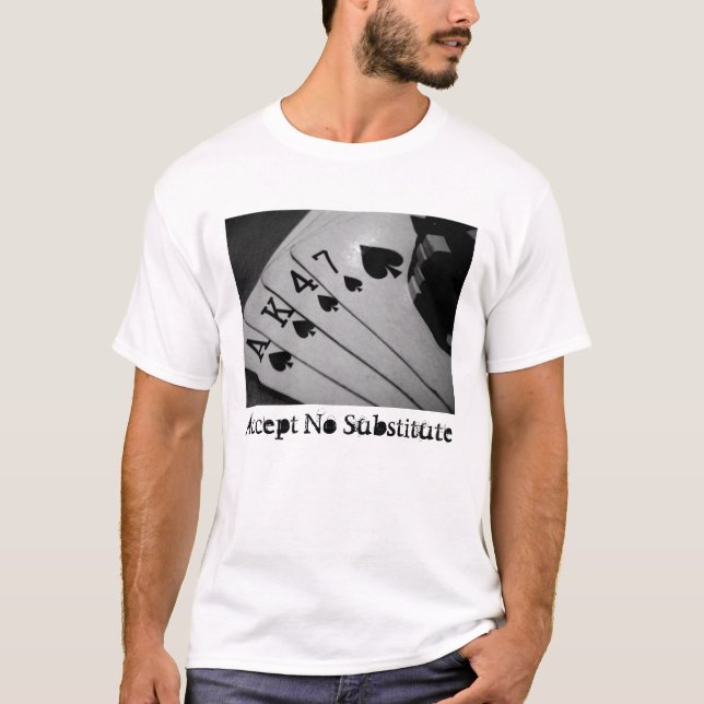 Camiseta AK47_cards, no aceptan ningún substituto (Anverso)