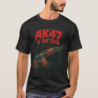 Camiseta AK47 es la Herramienta | Diseño Gráfico Rifle Táct