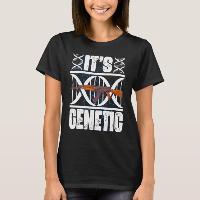 Camiseta Ak47 Genetic Gun DNA Ak47 assault rifle Gun (Anverso)